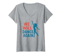 Femme We Will Dance Again | Supernova Festival, 7 Octobre Israël T-Shirt avec Col en V