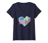 Femme Wednesday Season 2 This is My Fun and Freedom Era Enid Heart T-Shirt avec Col en V
