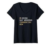 Femme W nd de Sept Jours commençant Maintenant Un Professionnel à la Retraite T-Shirt avec Col en V
