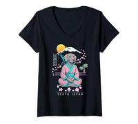 Femme Weimaraner T-Shirt avec Col en V