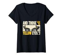 Femme Welcome to Derry Those Yellow Eyes T-Shirt avec Col en V