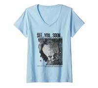 Femme Welcome to Derry Time to Float See You Soon T-Shirt avec Col en V