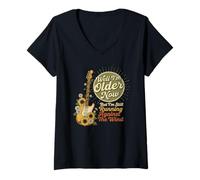 Femme Well I'm Older Now But I'm Still Running Against The Wind T-Shirt avec Col en V