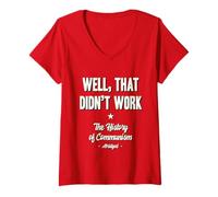 Femme Well That Didn't Work Histoire du Communisme abrégée T-Shirt avec Col en V