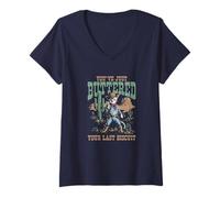 Femme Western Cowboy Cat, You 've Just Buttered Your Last Biscuit T-Shirt avec Col en V