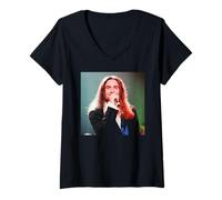 Femme Wet Wet Love is All Around Chanteur Marti Pellow 1994 T-Shirt avec Col en V