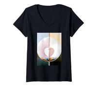 Femme What a Human Being is de Hilma AF Klint (1910) T-Shirt avec Col en V