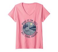 Femme What If I'm Just Not Feral Enough Sarcastic Raton Laveur T-Shirt avec Col en V