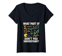 Femme What Part of Math Don’t You Understand Équations Sigma T-Shirt avec Col en V