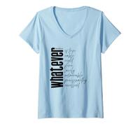 Femme Whatever is True Philippians 4:8 Écriture du Verset de la Bible T-Shirt avec Col en V