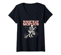 Femme What's Up MoFucs (Graphique Amusant d'halloween) T-Shirt avec Col en V