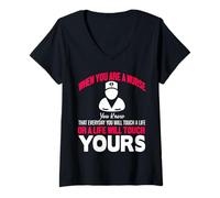 Femme When You are A Nurse You Know Funny Nursing Nurses T-Shirt avec Col en V