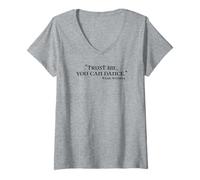 Femme Whisky Irlandais « Trust Me You Can Dance » T-Shirt avec Col en V