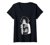 Femme Whitney Houston en Direct : Où Vont Les cœurs brisés ? 1988 T-Shirt avec Col en V