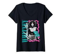 Femme Whitney Houston How Will I Know Cadre Rose dentelé T-Shirt avec Col en V