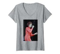 Femme Whitney Houston, Je suis Ton bébé ce Soir, Le Plus Grand Amour de Tous T-Shirt avec Col en V