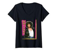 Femme Whitney Houston WHITNEY T-Shirt avec Col en V