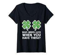 Femme Who Needs Luck When You Have These St Patrick Day Women Men T-Shirt avec Col en V