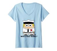 Femme Whos Your Daddy Milkman T-Shirt avec Col en V