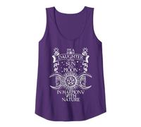 Femme Wicca Daughter Witches Pagan Sun Moon Pentagram Occult Débardeur