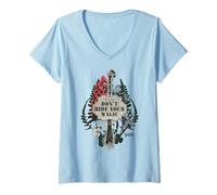 Femme Wicked Don’t Hide Your Magic Floral Broom T-Shirt avec Col en V