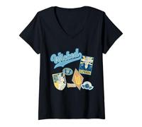 Femme Wicked Elphaba and Glinda Varsity T-Shirt avec Col en V