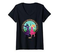 Femme Wicked Elphaba & Glinda Wonderfullest Time T-Shirt avec Col en V