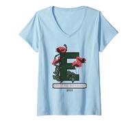 Femme Wicked Floral Look At Her She’s Wicked T-Shirt avec Col en V