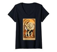 Femme Wicked: for Good A Very Nervous Lion T-Shirt avec Col en V