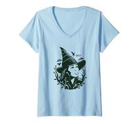 Femme Wicked: for Good Elphaba Gaze T-Shirt avec Col en V