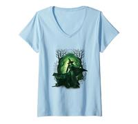 Femme Wicked: for Good Elphaba Twirl in The Forest T-Shirt avec Col en V