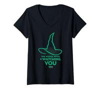 Femme Wicked: for Good Elphaba Watchful Hat T-Shirt avec Col en V