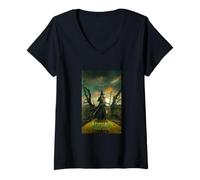 Femme Wicked: for Good Elphaba Yellow Brick Road Poster T-Shirt avec Col en V