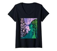Femme Wicked: for Good Glinda and Elphaba in Perfect Contrast T-Shirt avec Col en V