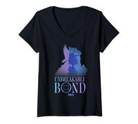 Femme Wicked: for Good Glinda and Elphaba Unbreakable Bond T-Shirt avec Col en V