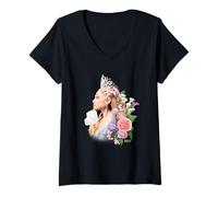 Femme Wicked: for Good Glinda in Bloom T-Shirt avec Col en V