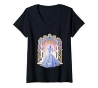Femme Wicked: for Good Glinda Shades of Blue T-Shirt avec Col en V