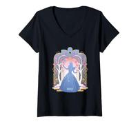 Femme Wicked: for Good Glinda Silhouette in Blue T-Shirt avec Col en V