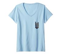 Femme Wicked: for Good Ozian Pattern Logo Front and Back T-Shirt avec Col en V