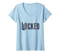 Femme Wicked: for Good Ozian Pattern Logo T-Shirt avec Col en V