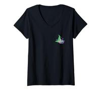 Femme Wicked: for Good Two Halves of The Whole Heart Front & Back T-Shirt avec Col en V