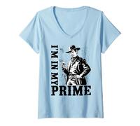 Femme Wild West Gunslinger Quote - I’m in My Prime T-Shirt avec Col en V