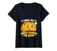 Femme Will Do Gamechange for Tacos Funny Mexican Food Taco Lover T-Shirt avec Col en V