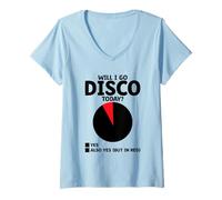 Femme Will I Go Disco Today Vintage 70's Dancing Retro Dance Music T-Shirt avec Col en V