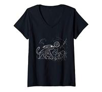 Femme will of the Wisps Ori indie game videogame platformer T-Shirt avec Col en V