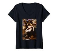 Femme William-Adolphe Bouguereau Pieta T-Shirt avec Col en V