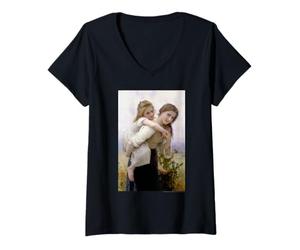 Femme William-Adolphe Bouguereau The Elder Sister T-Shirt avec Col en V