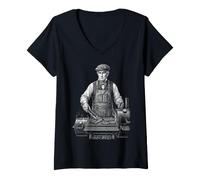 Femme William Henry Harrison Barbecue grillade T-Shirt avec Col en V