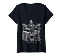 Femme William Howard TAFT Batterie T-Shirt avec Col en V