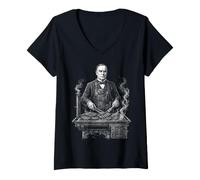 Femme William McKinley Barbecue grillade T-Shirt avec Col en V